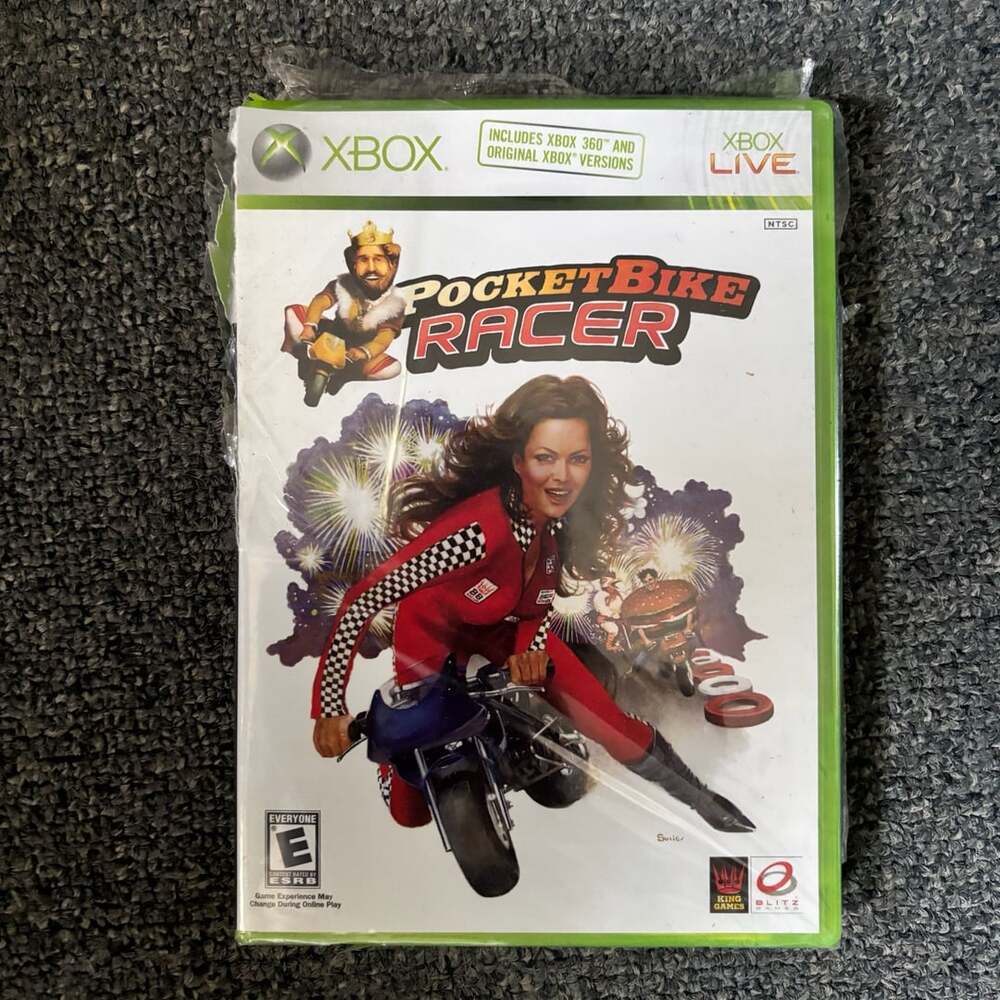 Microsoft Pocket Bike Racer Xbox Video Game Sealed- damaged box